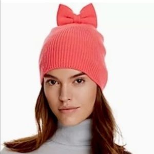 NWT Kate Spade New York Knit Bow Hat Pink